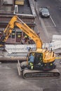 Tampere tramline construction- Doosan excavator digging