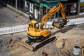 Tampere tramline construction- Hyundai tracked excavator