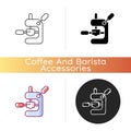 Tamping espresso machine icon