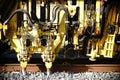Tamping machine track construction Royalty Free Stock Photo