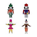 4 template Elegant Nutcracker Set for Holiday Decor Royalty Free Stock Photo
