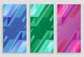 Modern Abstract Geometris Shape Banner Set Royalty Free Stock Photo