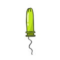 Tampon with applicator doodle icon