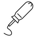 Tampon applicator icon vector isolated. Sanitary tool