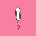 Tampon doodle icon, vector illustration