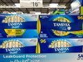 The Tampon Tampax feminine hygiene display waiting for customers to purchase at a Sams Club retail store