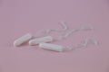 Tampons menstruation cotton Royalty Free Stock Photo