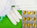 Tampons, pads and pills Royalty Free Stock Photo