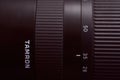 12.07.2020 Tamron lens 28-75 mm f 2.8 Di III RXD for Sony mirrorless camera. closeup Royalty Free Stock Photo