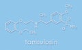 Tamsulosin benign prostatic hyperplasia BPH drug molecule. Skeletal formula. Royalty Free Stock Photo