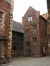 Vertical shot of inside the courtyard of Tamworth Castle