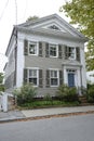 Tan federal style house in Stonington Connecticut