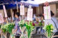 Tan Kuay Salak Festival- Northern Thai ritual that people will give foodstuff and valuable things to the temple and monks