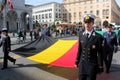 TAN parade of foreign navies. Belgium flags