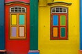 Tan Teng Niah building, facade of Chinese villas in Little India, Singapore Royalty Free Stock Photo