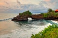 Tanah Lot Temple on Sea in Bali Island Indonesia Royalty Free Stock Photo