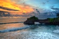 Tanah Lot Temple on Sea in Bali Island Indonesia Royalty Free Stock Photo