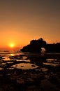 Tanah lot temple at sunset - Bali Royalty Free Stock Photo