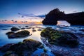 Tanah Lot Temple at sunset in Bali, Indonesia.DarkSeascape