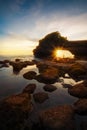 Tanah Lot Temple at sunset in Bali, Indonesia.