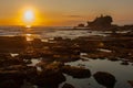 Tanah Lot water temple in Bali. Indonesia nature landscape. Sunset