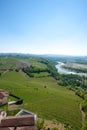 Tanaro river view from Langhe, Italy Royalty Free Stock Photo