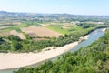 Tanaro river view from Langhe, Italy Royalty Free Stock Photo