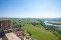 Tanaro river view from Langhe, Italy Royalty Free Stock Photo