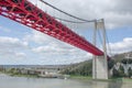 Tancarville Bridge taken from river boat