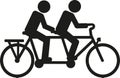 Tandem bicycle pictogram