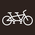 Tandem bike icon - vector illustration Royalty Free Stock Photo