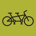 Tandem bike icon - vector illustration Royalty Free Stock Photo