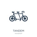 tandem icon in trendy design style. tandem icon isolated on white background. tandem vector icon simple and modern flat symbol for Royalty Free Stock Photo