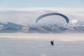 A tandem paraplan flight