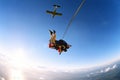 Tandem skydive Royalty Free Stock Photo