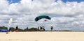 Tandem Skydive Landing on the Beach