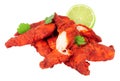 Tandoori Chicken Isolated On A White Background Royalty Free Stock Photo