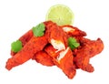 Tandoori Chicken Isolated On A White Background Royalty Free Stock Photo