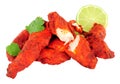 Tandoori Chicken Isolated On A White Background Royalty Free Stock Photo