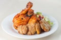 Tandoori chicken legs with salad