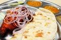 Tandoori Chicken And Naan Bread Royalty Free Stock Photo