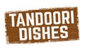 Tandoori dishes sign or stamp