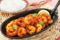 Tandoori Prawns Shrimp Indian Curry Royalty Free Stock Photo