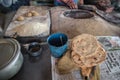 Tandoori roti at highway dhaba near Pratapgarh Uttar Pradesh