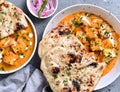 Tandoori roti with paneer butter masala Royalty Free Stock Photo