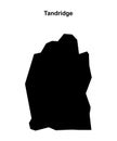 Tandridge outline map Royalty Free Stock Photo