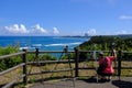 Tourist get their tripods ready at Eminokotenbo Park, Tanegashima, Kagoshima Prefecture, Japan.