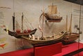 Tang Dynasty Antique Trading Japanese Delegation Vessel Ship Scale Model Wooden Boats Sailboat Junk Sail Transportation Vehicle Royalty Free Stock Photo