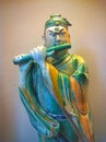 Tang Dynasty Chinese Pottery Figurine Flute Player