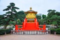 Tang Dynasty Golden Pavilion in Chi Lin Nunnery, Hong Kong Royalty Free Stock Photo